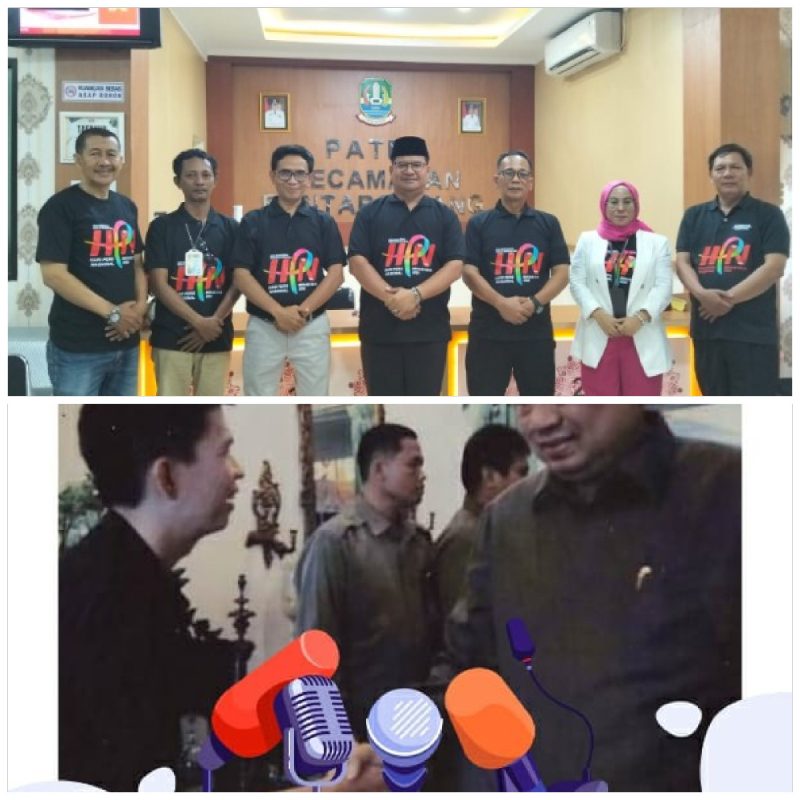 Dalam Rangkaian HPN Bekasi Raya 2025, Tim Panitia Audensi Dengan Camat Bantar Gebang dan Menyerahkan Kaos HPN
