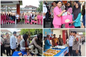 POLRES MUARA ENIM GELAR BAZAR  RAMADHAN DAN BAKTI SOSIAL SERENTAK