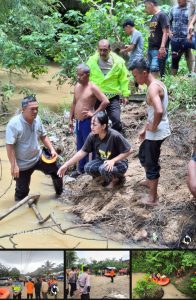 Polres palas bersama Tim Sar gabungan upayakan pencarian balita hilang korban laka lantas sisir sungai barumun
