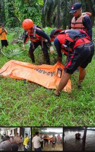 Jasad balita hanyut korban kecelakaan minibus kemaren sudah di temukan di daerah desa siparau pada hari ke 4 upaya pencarian